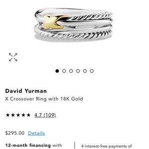David Yurman
X Crossover Ring with 18K Gold